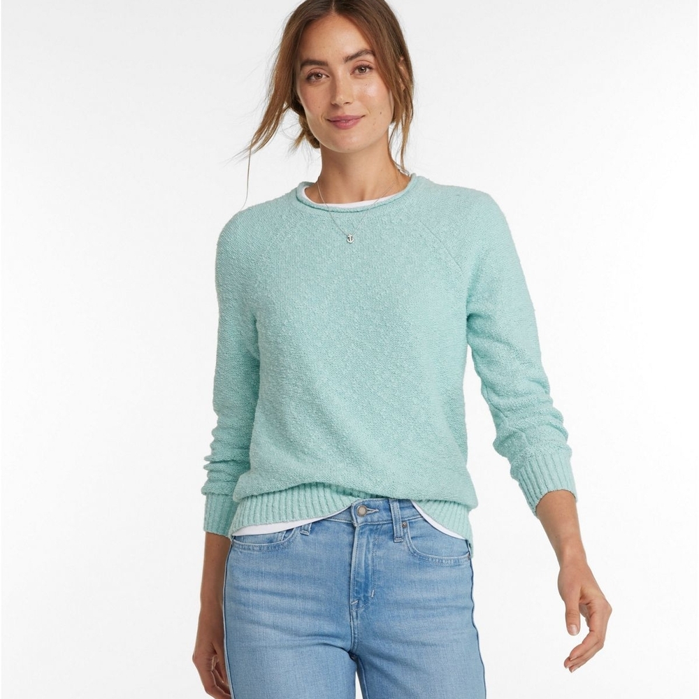 L.L. Bean Women's Aqua Crew Neck Sweater